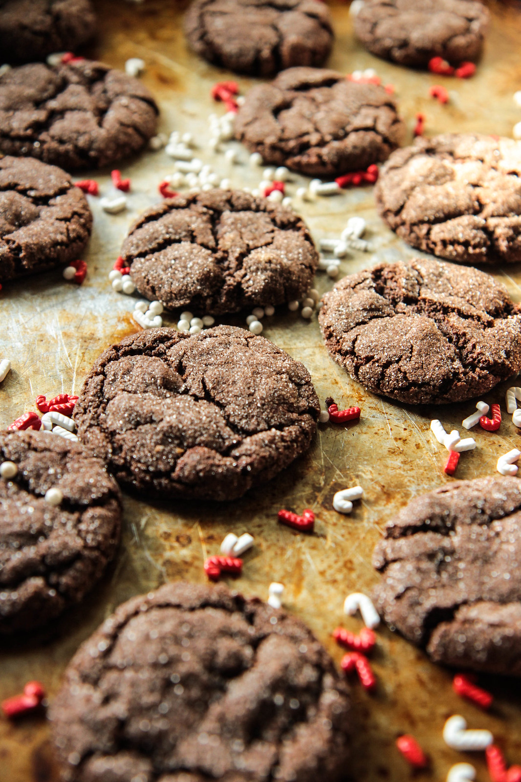 Peppermint Mocha Crinkle cookies- Gluten-free and vegan from HeatherChristo.com