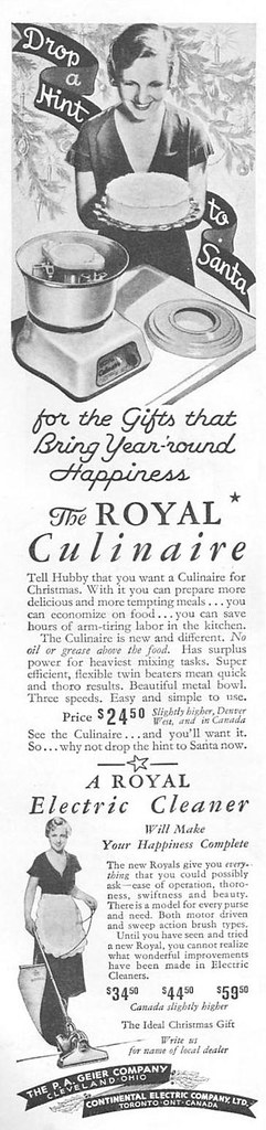 Royal, Culinaire 1934