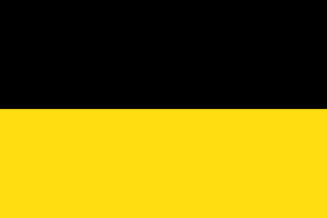 Civil flag or Landesfarben of the Habsburg monarchy (1700-1806) and flag of the Austrian Empire (1804-1867)