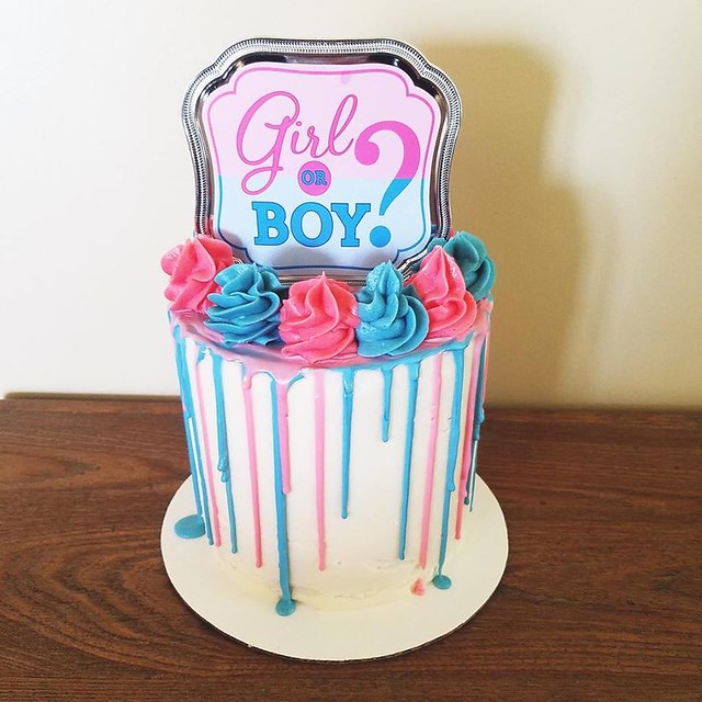 Gender Reveal Cake by J.Cakes.Ut