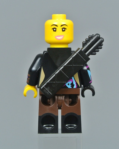 LEGO Minifigure Black Brown Bear Neck Hair Moustache Male Sheriff Business Man 