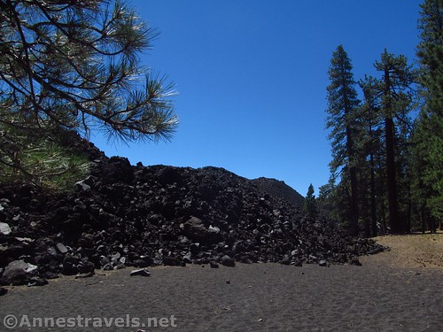 Piles of lava along the trail to the Cinder Cone in Lassen Volcanic National Park, California