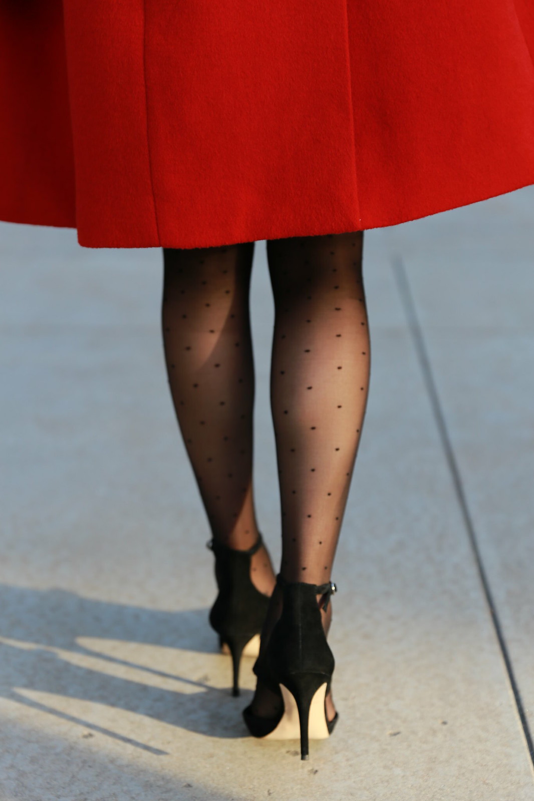Red Statement Coat + Bow Details