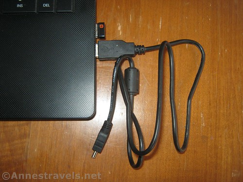 Plug the USB cord into your computer to recharge the SX150's internal battery