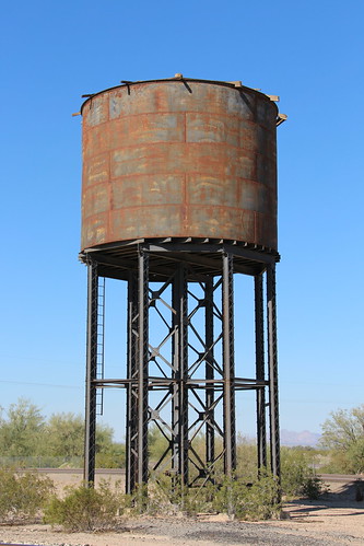 historicwatertower southernpacificrailroad sp aztec yumacounty arizona