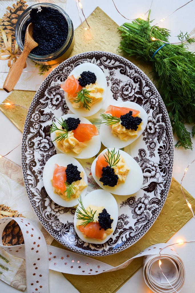 Eggs Royale Devilled Eggs Christmas Canapes
