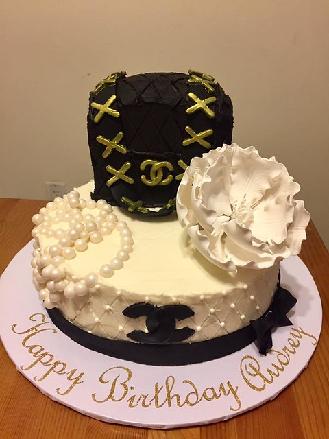 White Chocolate Chanel Birthday Cake by Tammy Cakes