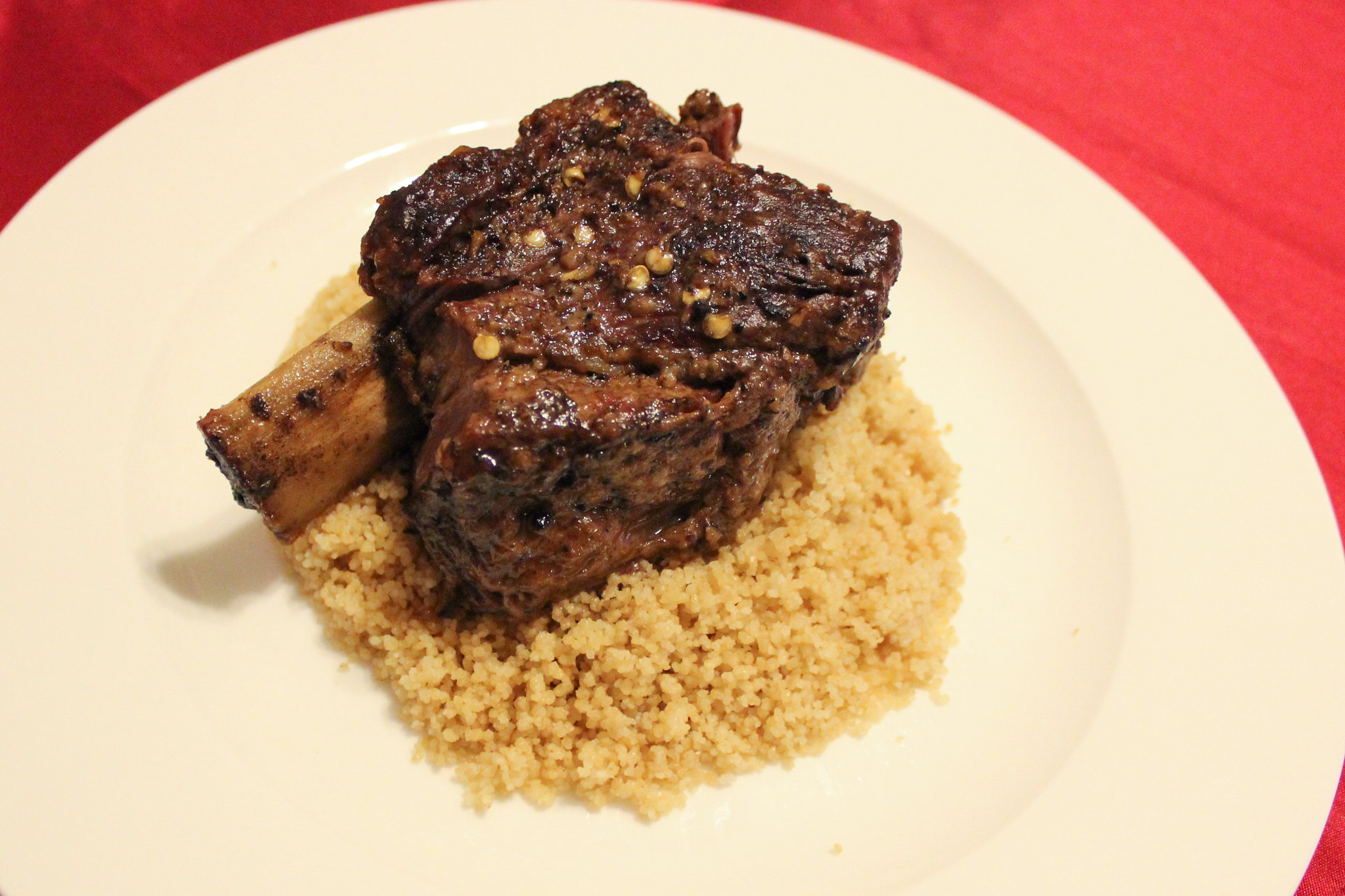 Braised short rib with couscous