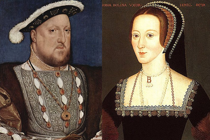 Elizabeth's parents, Henry VIII and Anne Boleyn. Anne was executed less than three years after Elizabeth's birth.