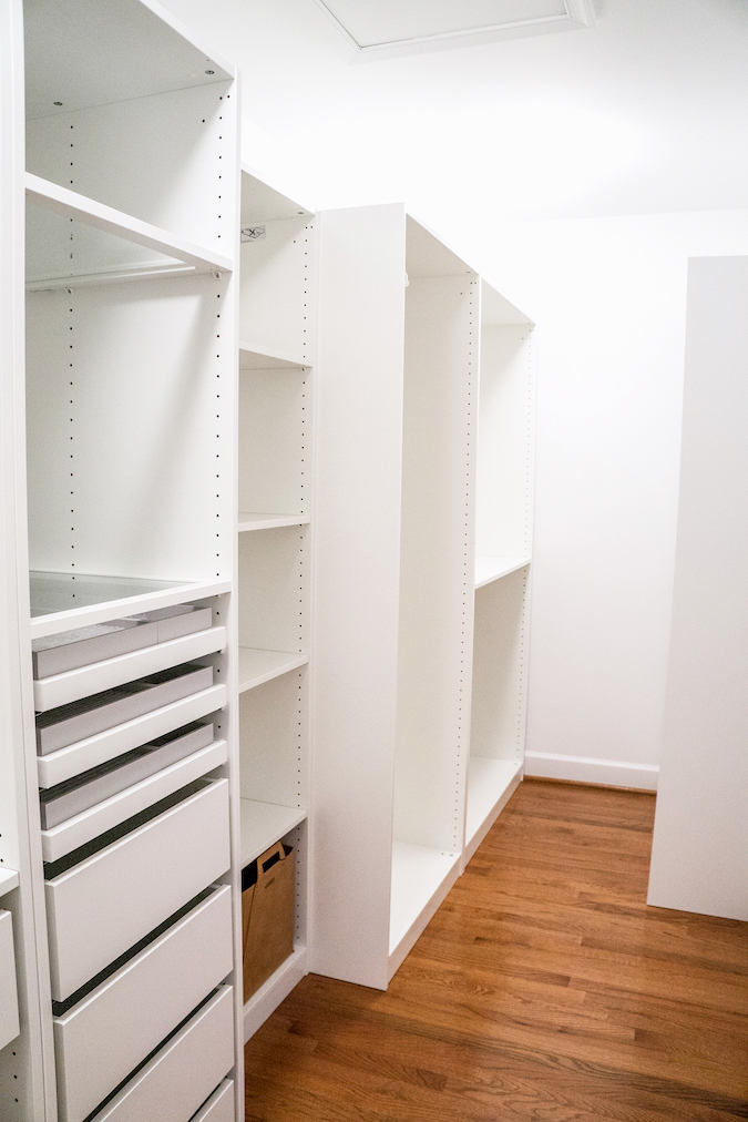IKEA Pax wardrobe system for long and narrow small walk-in closet 3