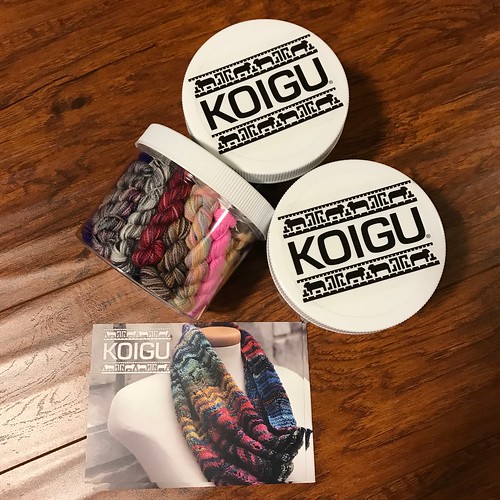 Koigu’s Cookie Jar Yarn Kit includes a pattern fir the Cookie Cowl
