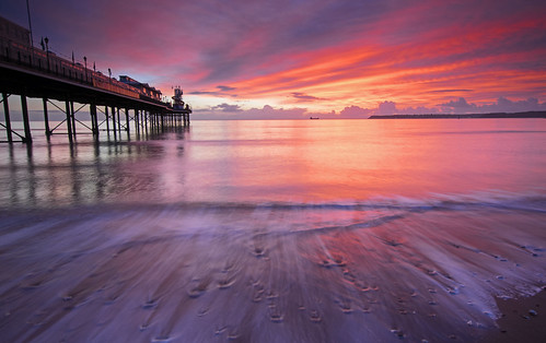paigntonpier beach sunrise fireysky longexposure nikond3300 torbay englishriviera devon seascape colour red