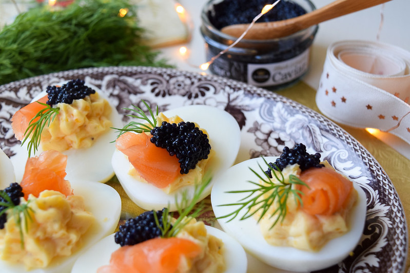 Smoked Salmon & Caviar Devilled Eggs