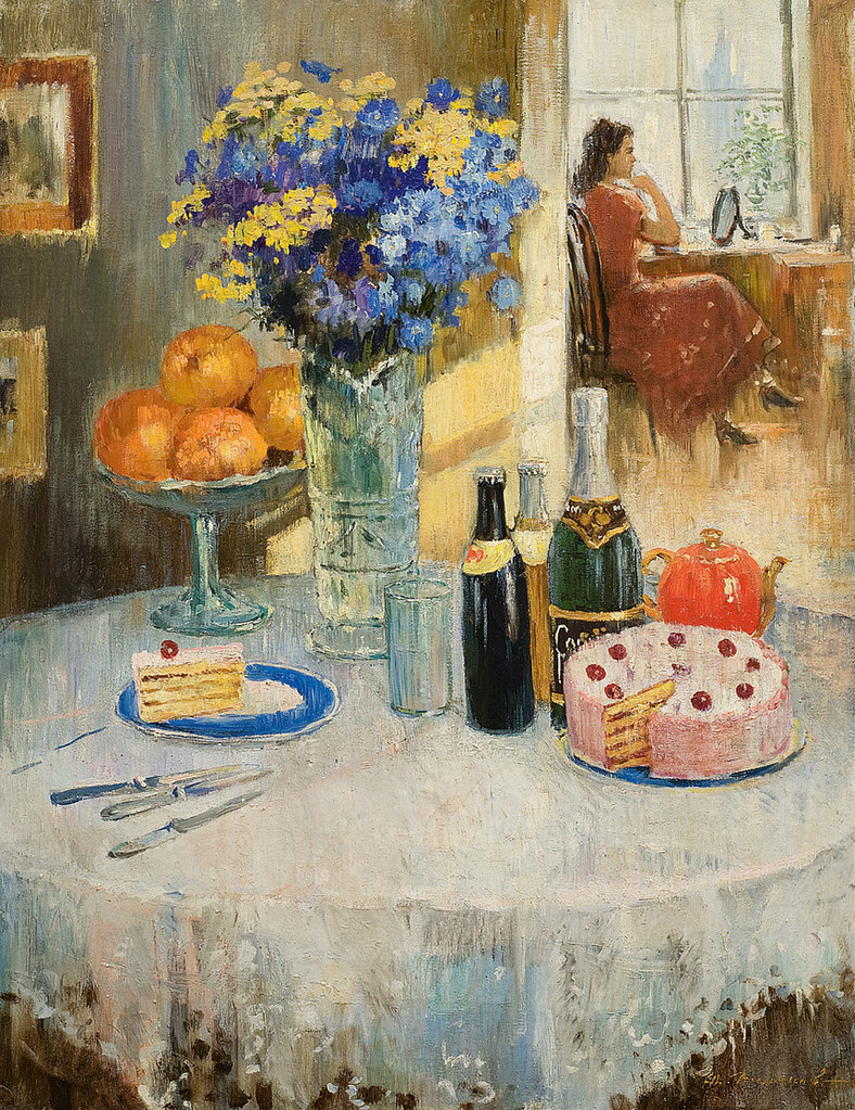 Юрий Пименов «Богато накрытый стол», 1950-е г.