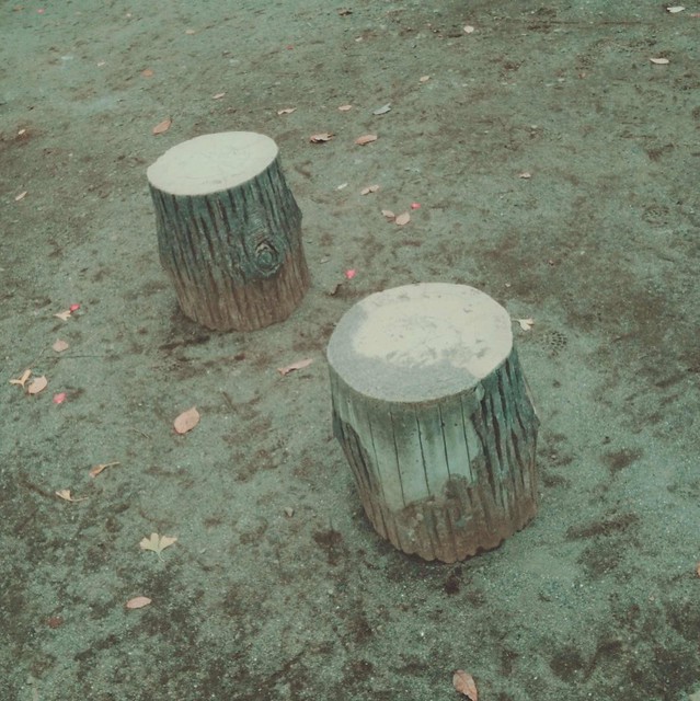 Tree stump seats