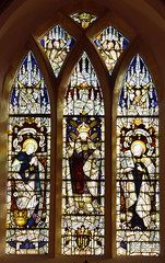 Christ in Majesty flanked by the Blessed Virgin and St Peter (Kempe & Co, 1899)