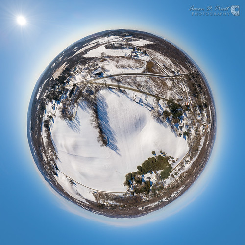 brunswick dji newyork troy wynantskill aerial blue clear cold drone littleplanet panorama snow spherical stereographic sunny winter unitedstates us