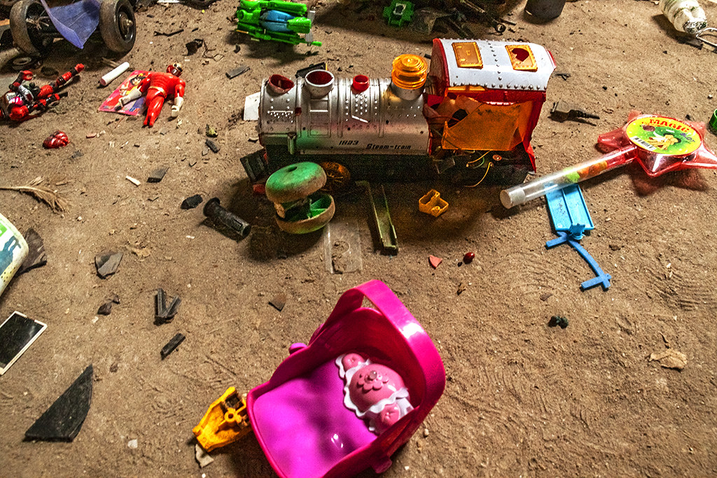 Broken toys at plastic recycling plant--Ea Kly