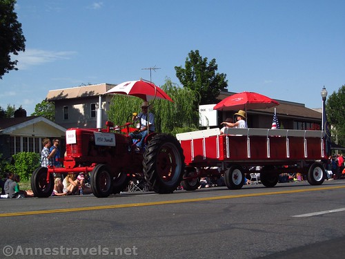 1950 Farmall tractor in the Pioneer Day celebration's Days of '47 Parade in Salt Lake City, Utah