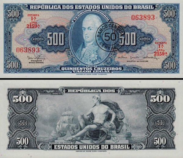 50 centavos Brazília 1967, P186a