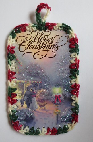 Recycled Christmas Card Ornament