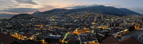 ecuador quito volcano city capital cityscape sunset mountain