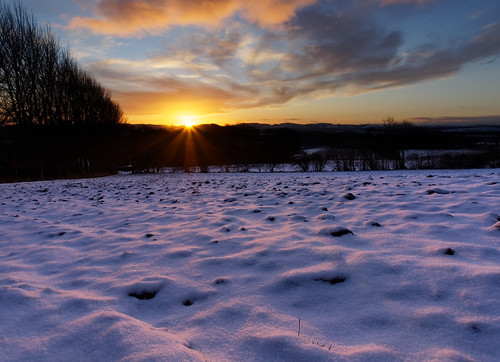 field landscape perthshire scotland sunrise snow