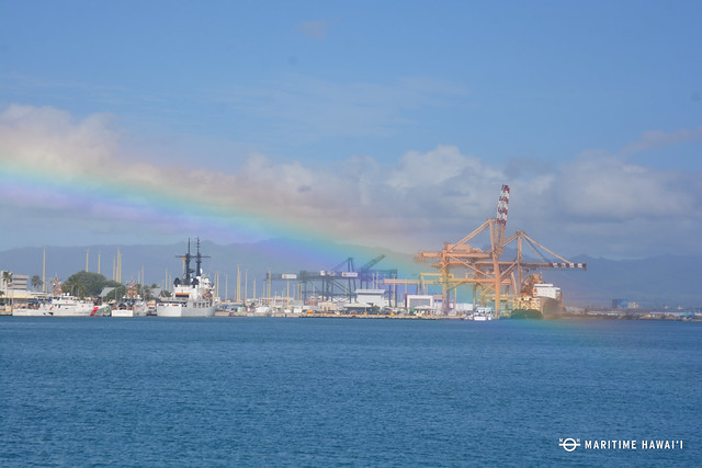 Honolulu Harbor Rainbow