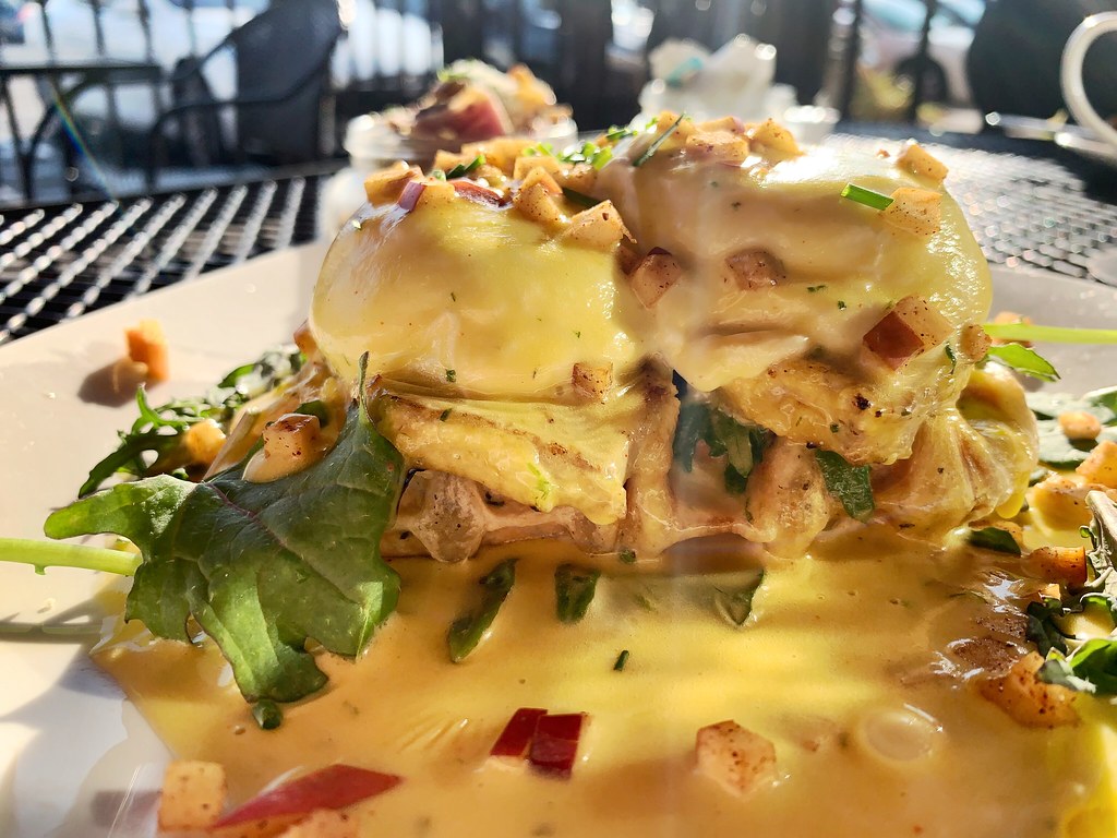 the Benedict Arnold (eggs benedict on a waffle)