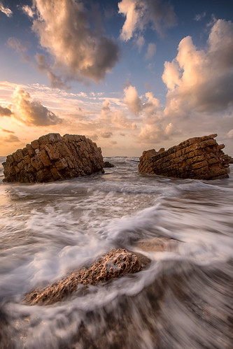 longexposure lanscape beach sunset nature israel waves caesarea sea