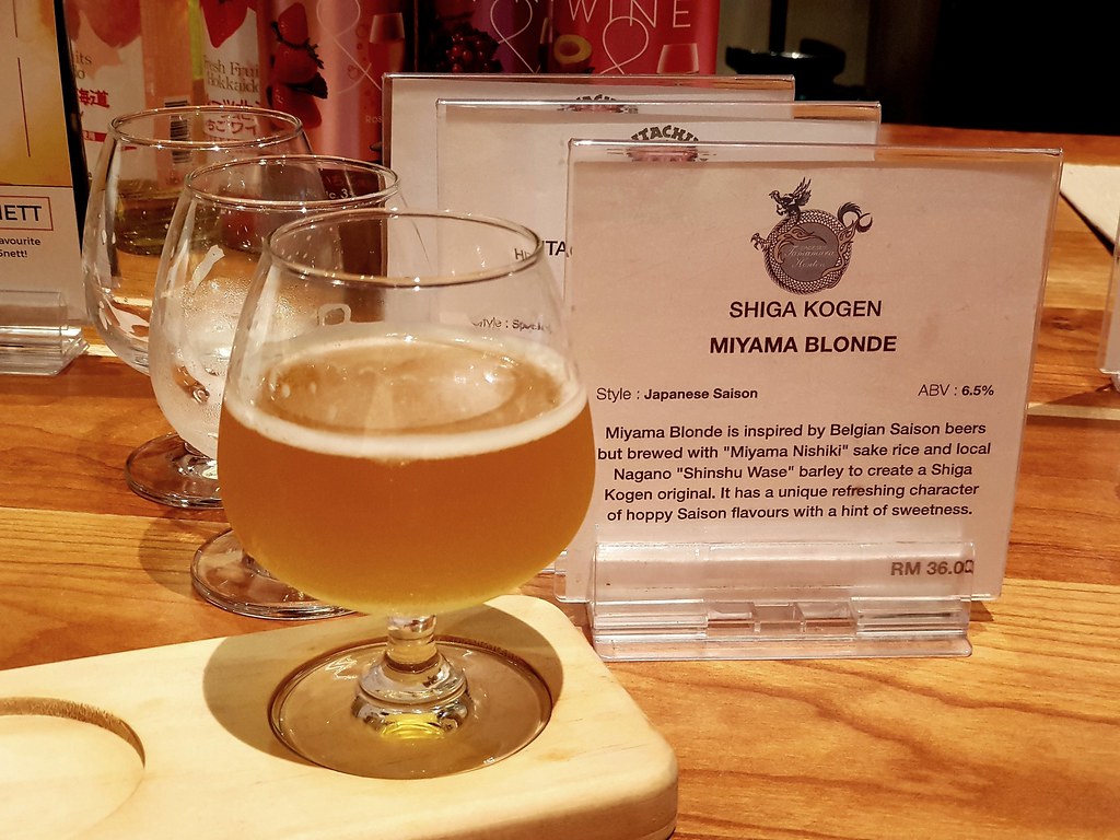Shiga Kogen Miyama Blonde ABV6.5% Craft Beer Tasting Sets rm$47 @ Takomi Craftbar at KL Iwetan Japan Store
