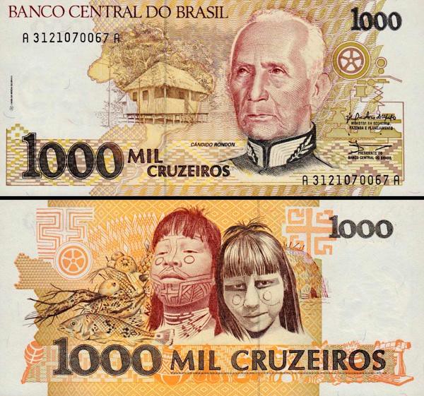 1000 cruzeiros Brazília 1990, P231a
