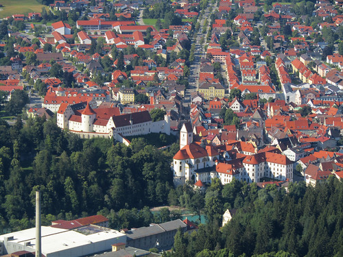 View of Füssen from Dreiländereck in Pinswang