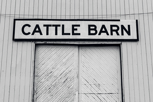 sign signage barn cattlebarn unused underused offseason fairgrounds woodstockfairgrounds woodstock ontario canada blackandwhite blackwhite bw jsp20181020156