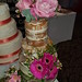 Floral small semi-naked wedding cake