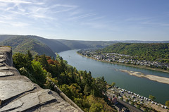 View of Rhine at Marksburg Castle