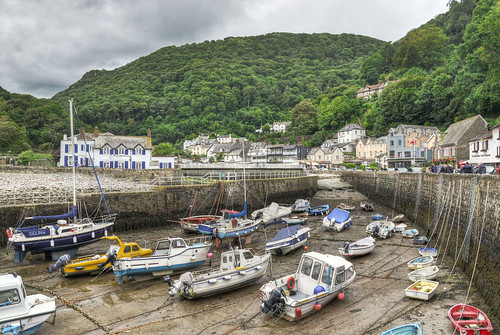 devon exmoor lynmouth villages harbours smallboats woods