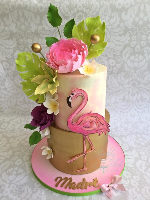 Tropical Flamingo by Richly Made Cake Design