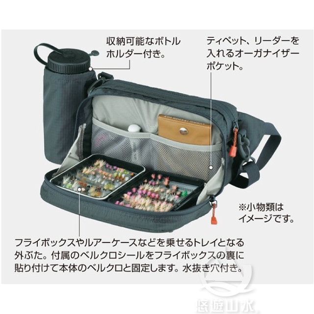 【Mont-Bell 日本 TACKLE POUCH S 腰包《灰》】1126175/防竊腰包/登山臀包/漁具袋