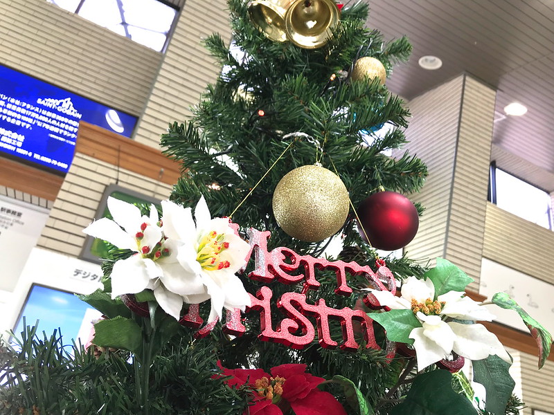 上諏訪駅のクリスマスツリー