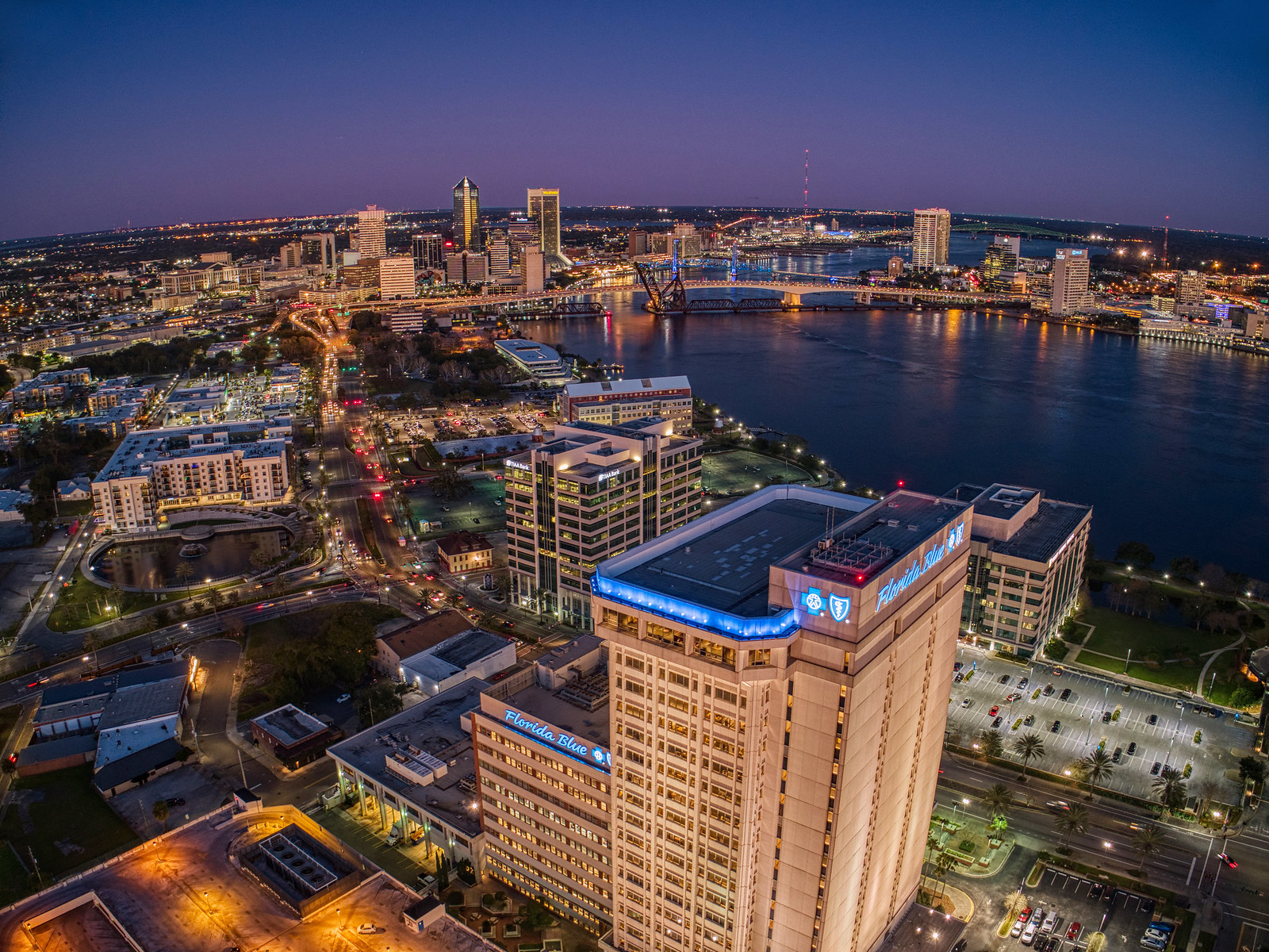 Aerial View of Jacksonville, Florida in Winter at Sunset. on Flickr. 