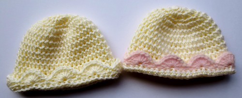 Scalloped Baby Hats