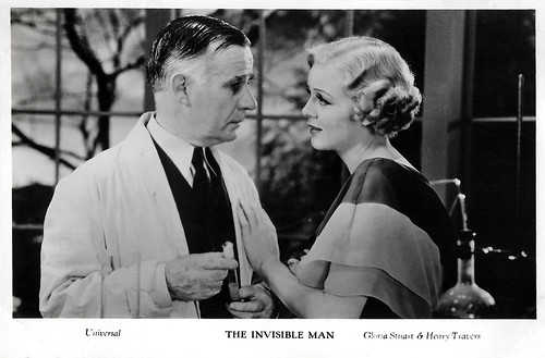 Gloria Stuart and Henry Travers in The Invisible Man (1933)