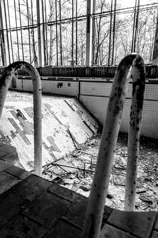 abandoned swimming pool