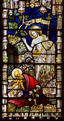 Mary Magdalene meets the risen Christ in the garden (Clayton & Bell, 1878)