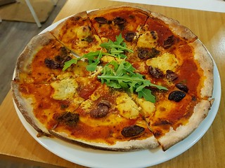 Pomodori Pizza at Two Tables Cafe
