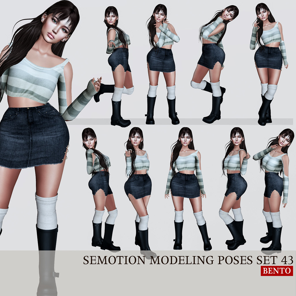 SEmotion Female Bento Modeling poses Set 43