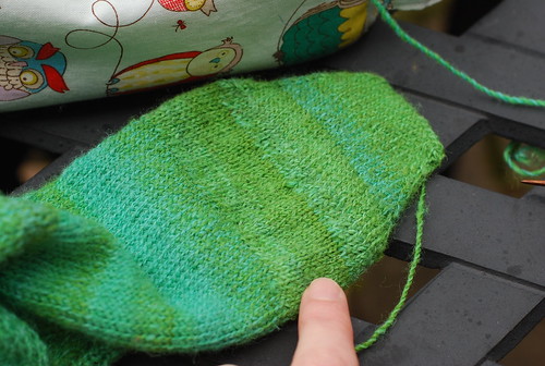 Handknit handspun Cheviot wool sock by irieknit