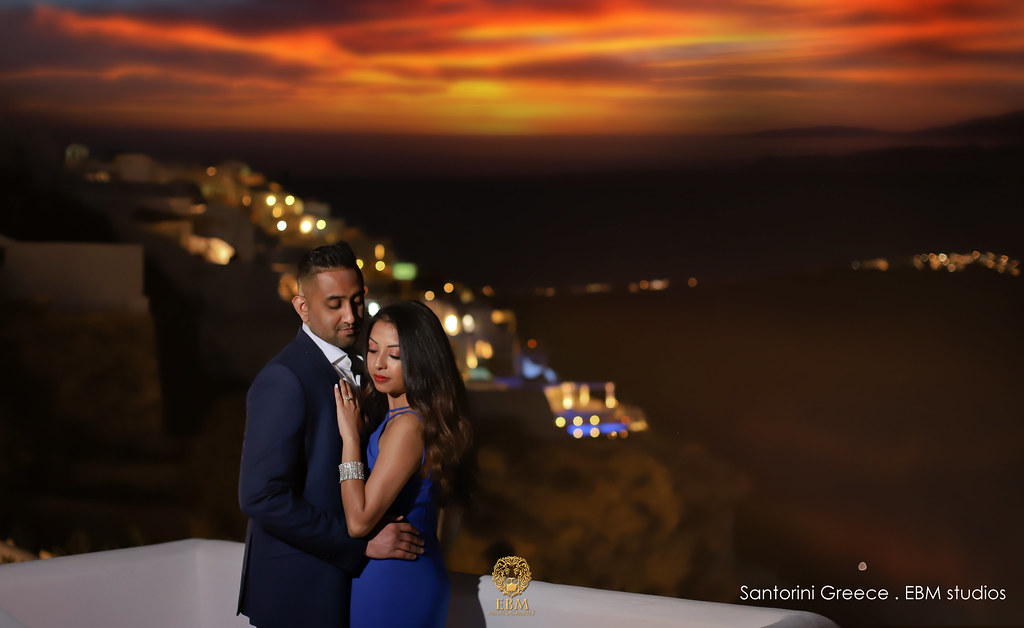 Tamanna & Vihar by EBM Photography Studios in Santorini Greece
