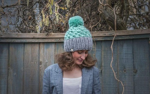 Hand-knitted hat. Featured Artists Czech This Out with Petra and David Bachron